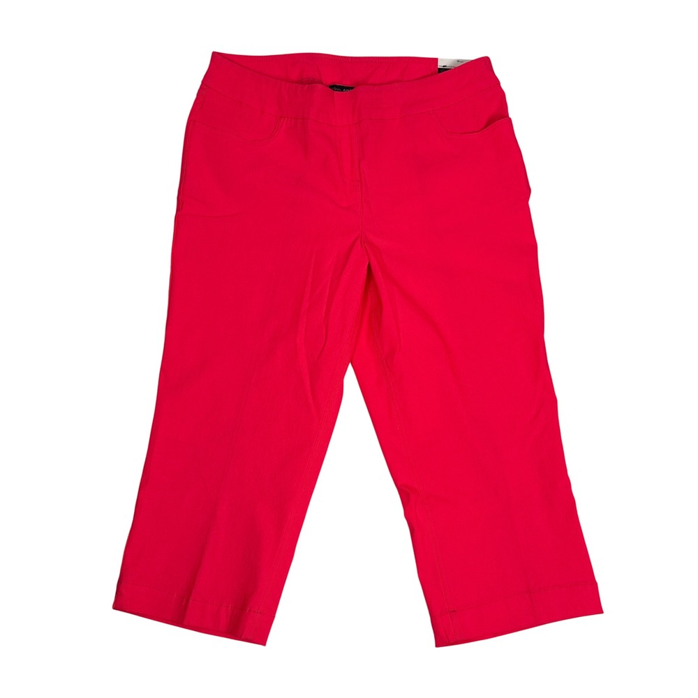 Slim Station Capri Pants Womens Pink Cropped Casual Trousers Summer Everyday